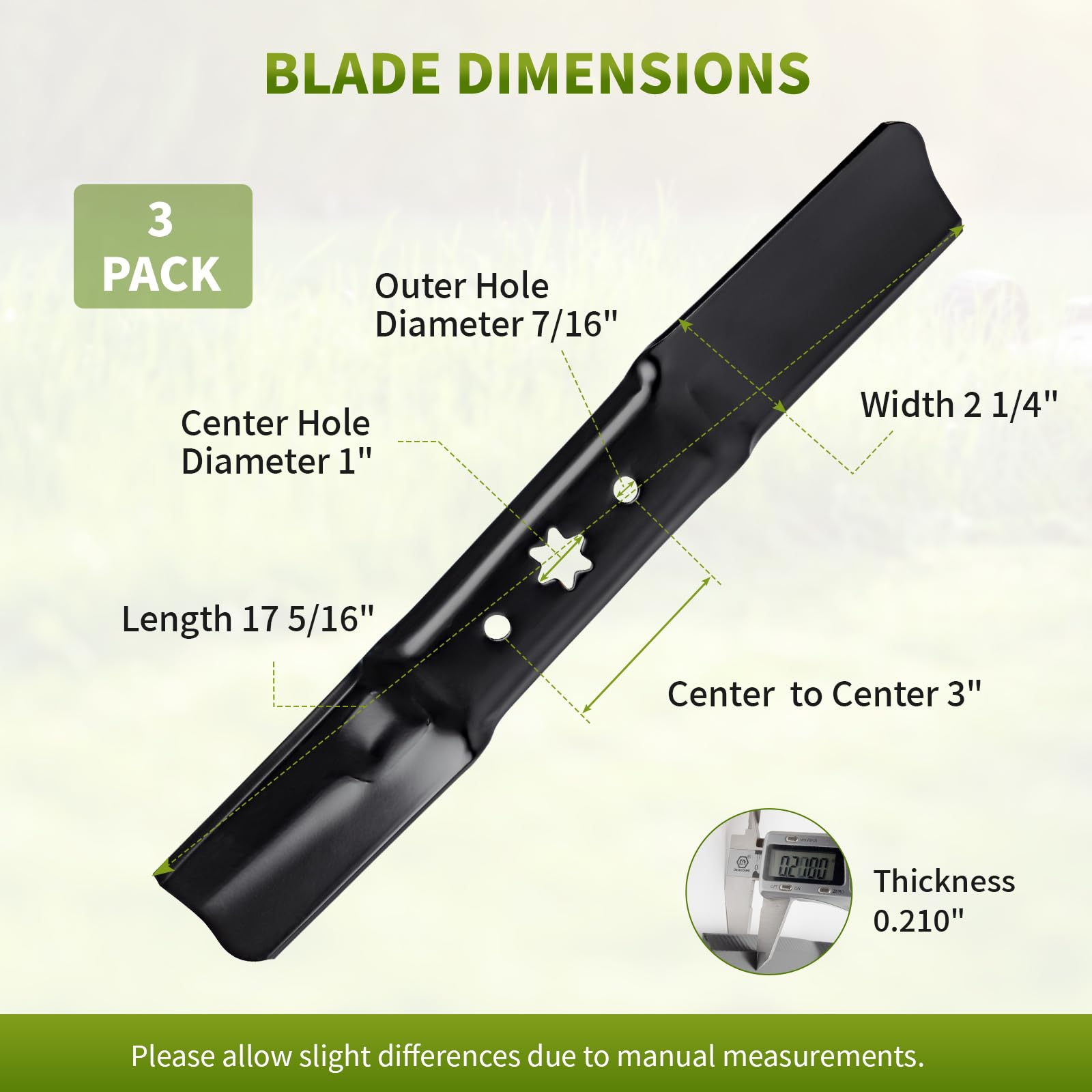 Fourtry 942-05052A mid-lift blades edge close-up showing sharpness for precise mowing