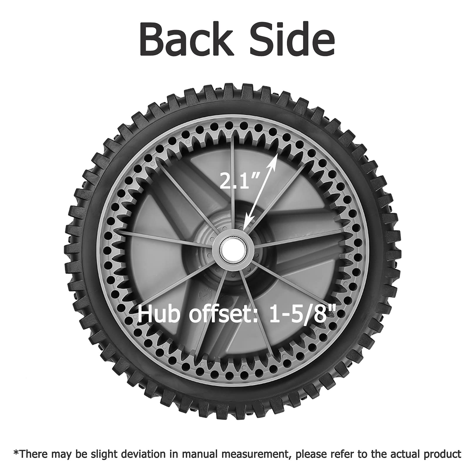 Fourtry two-pack drive wheels for HU700F in gray, includes essential front tires