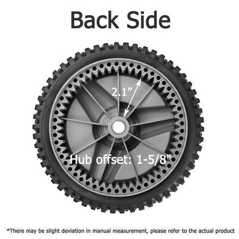 Fourtry two-pack drive wheels for HU700F in gray, includes essential front tires