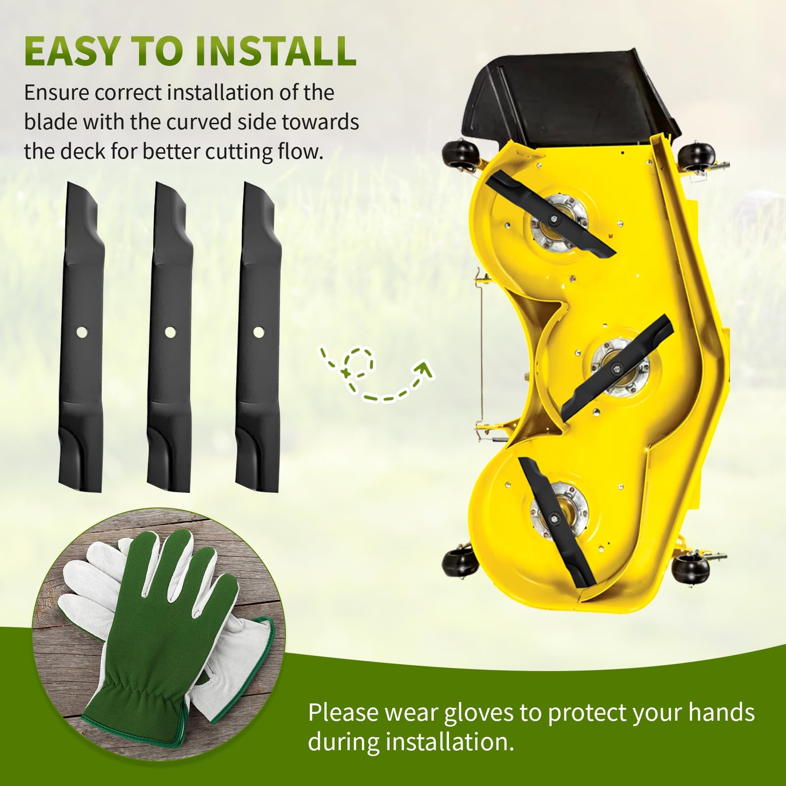 Fourtry blade 02005019 provides tough construction for demanding yard conditions.