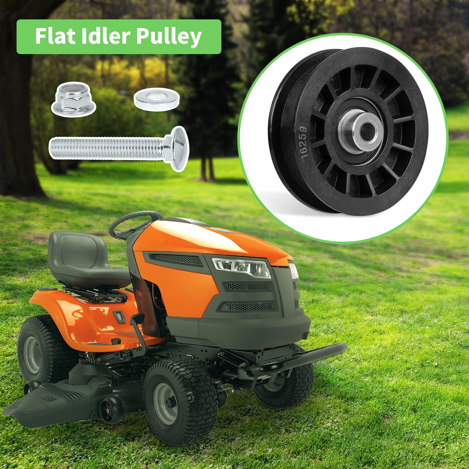 Fourtry idler pulley installation guide and easy greased bearings.