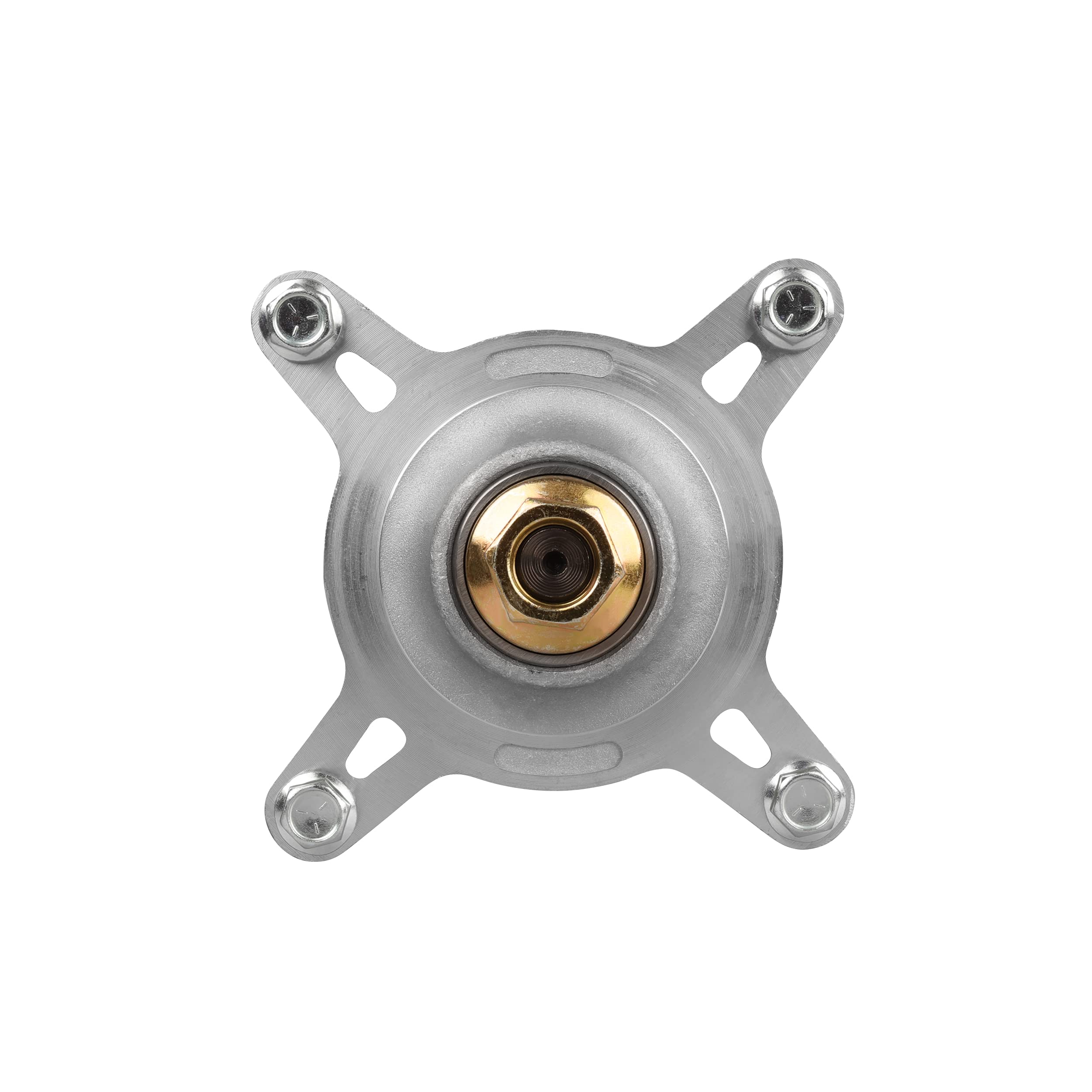 Four threaded mounting bolts enable solid attachment to compatible decks.