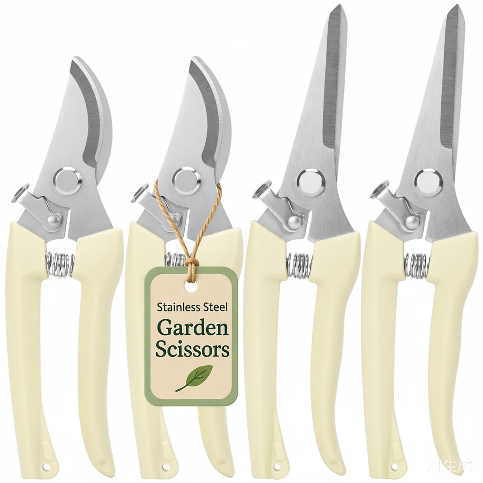 FOVCENT 4-pack pruning shears offer precise cuts for flowers, herbs, and small plants
