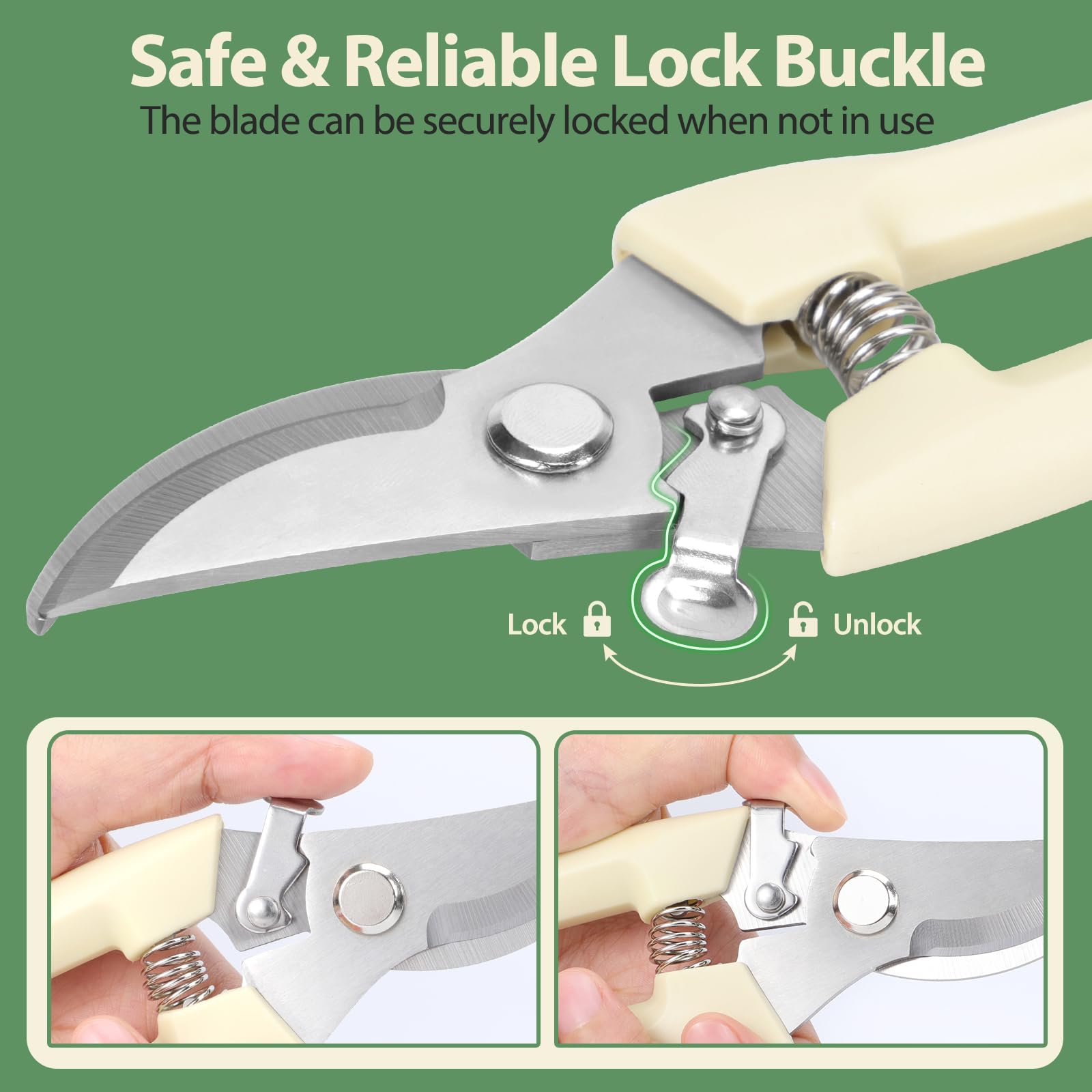 FOVCENT comfort grip handheld shears reduce hand fatigue during extended pruning