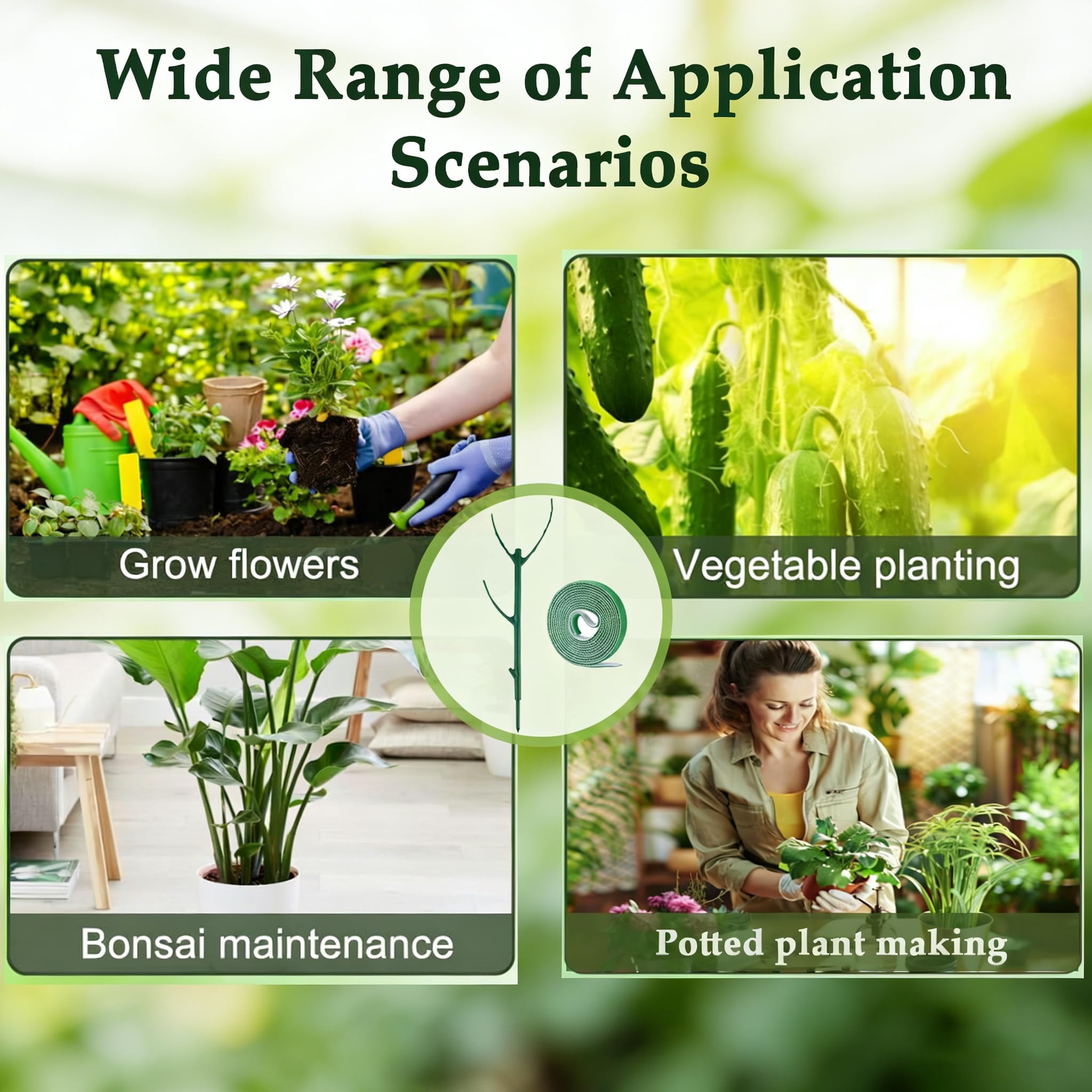 FOVGOTAN indoor-outdoor plant support stabilizing stems.