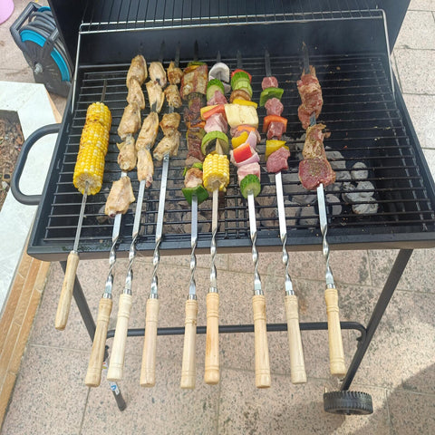 FOWUTAS one-piece design skewers durable and reliable for grill sessions