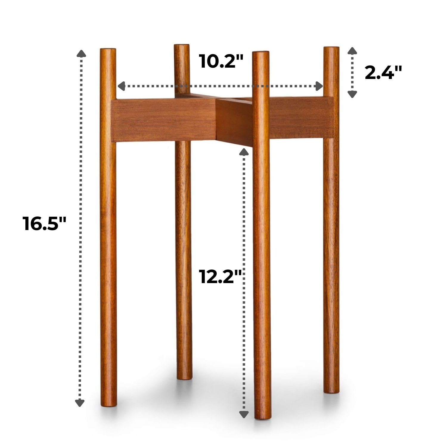 10-inch Fox and Fern stand highlighting weight capacity and stability