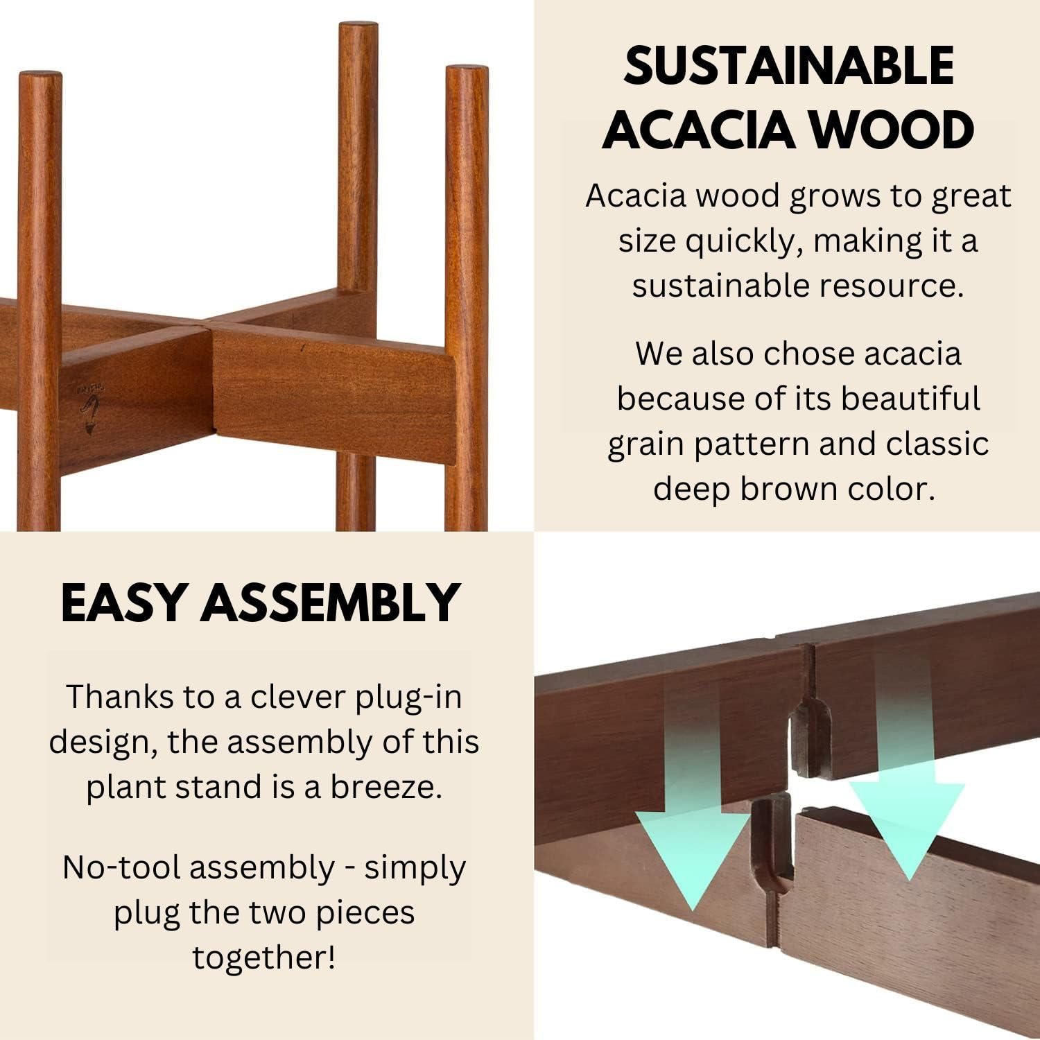 Fox and Fern plug-in assembly image showing quick, wobble-free setup.