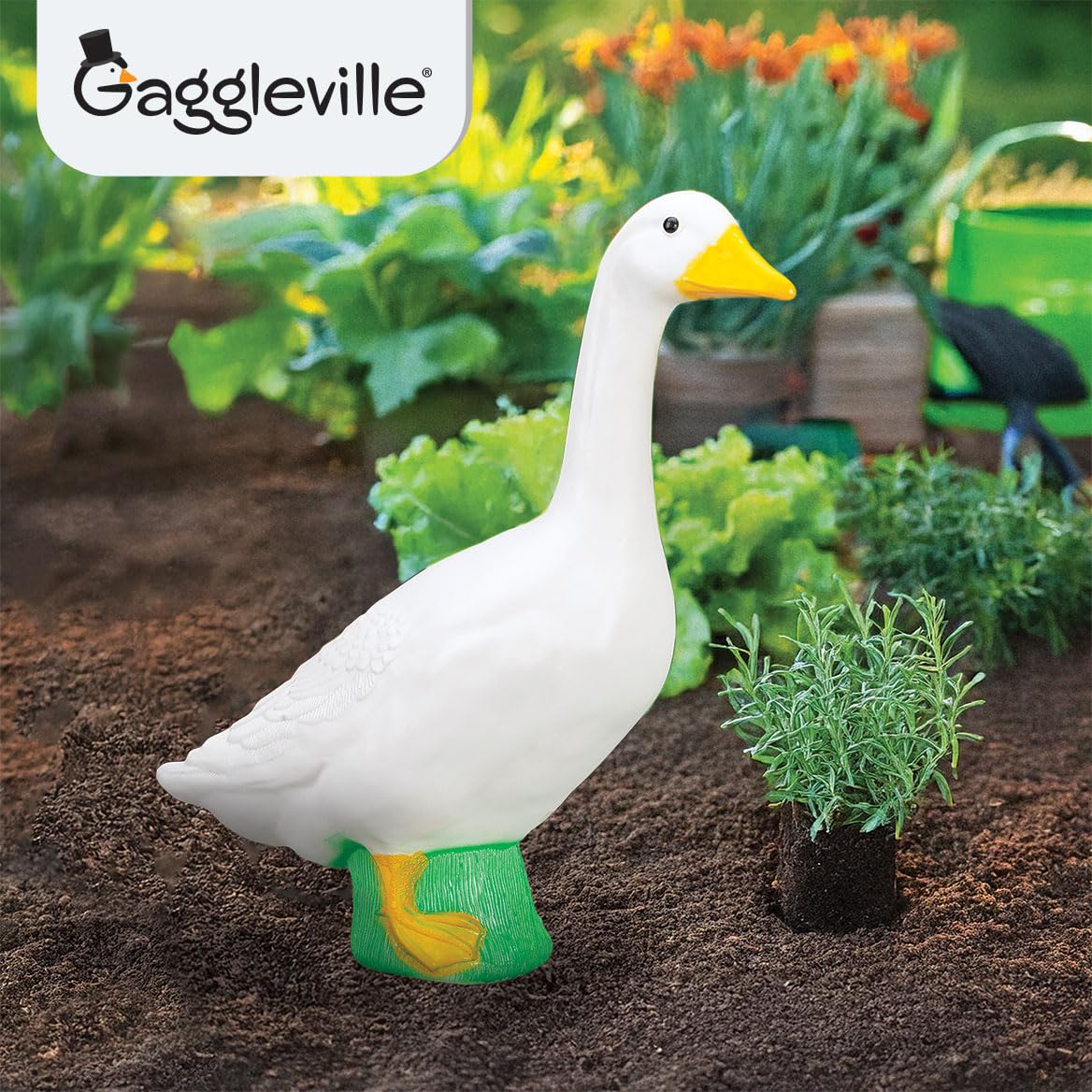 Gaggleville baby goose garden display adds whimsy to outdoor space