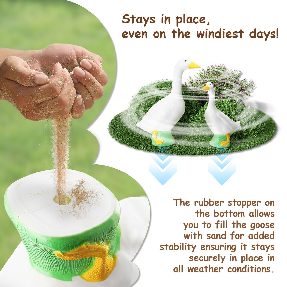Garden decor baby goose enhances porch welcome with charm