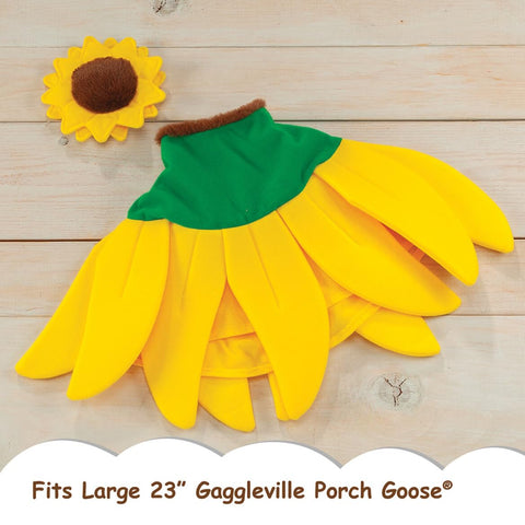 Fox Valley Traders Gaggleville goose with shovel adds playful garden vibe.