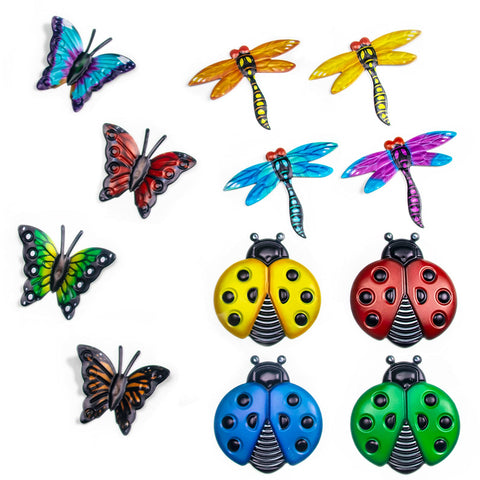 Foxany red butterfly metal wall decor adds vibrant curb appeal to outdoor spaces