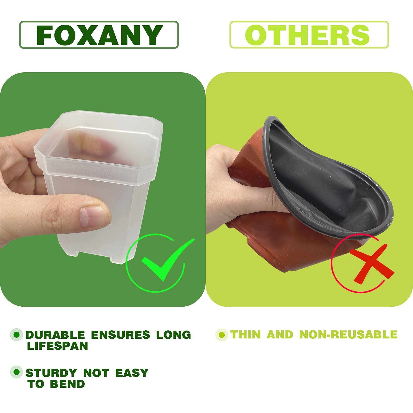 foxany nursery pots with saucers prevent overflow