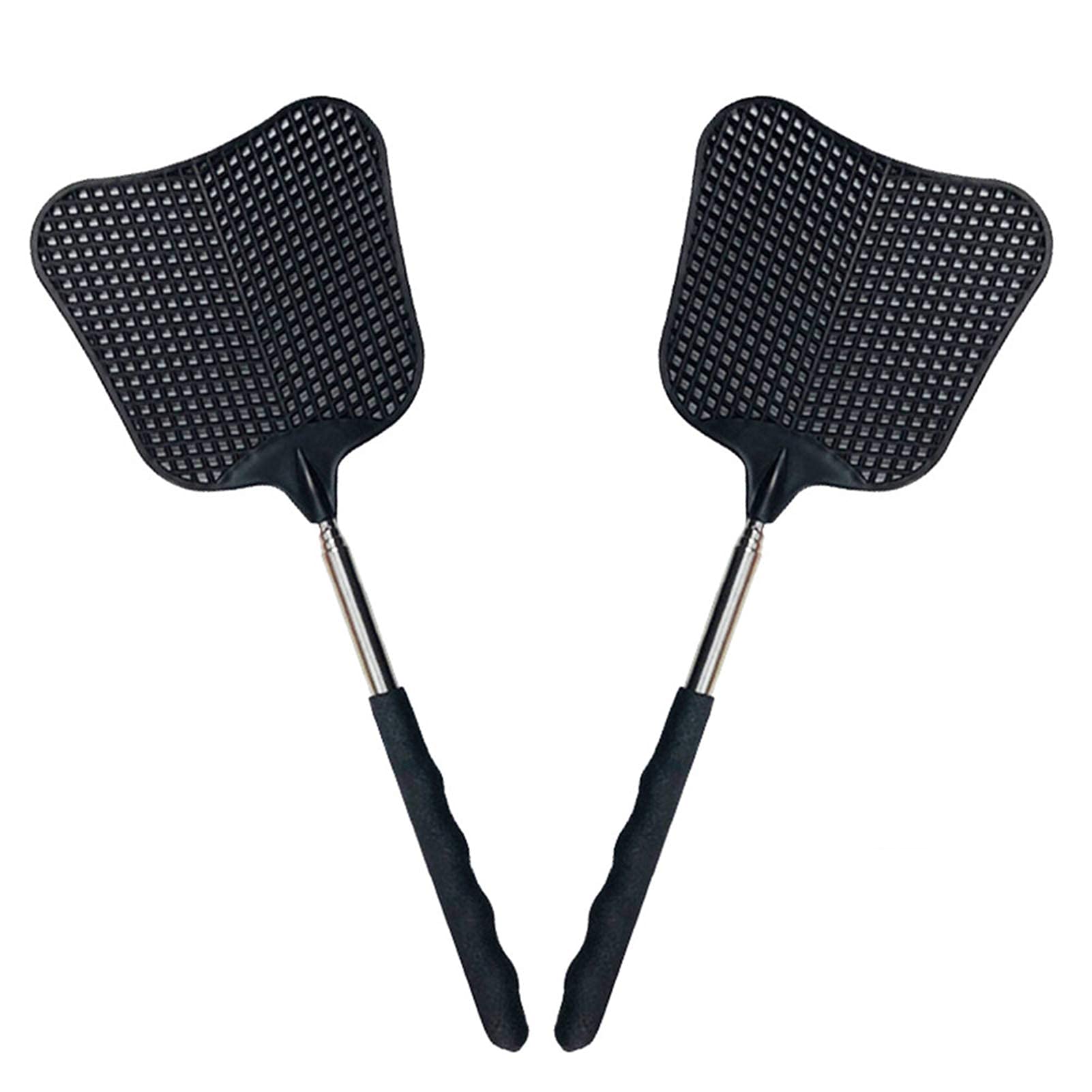 Foxany telescopic fly swatter paddle improves hit accuracy indoors and outdoors.