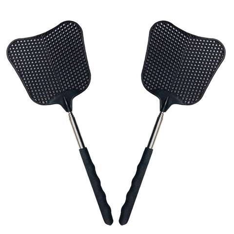 Foxany telescopic fly swatter paddle improves hit accuracy indoors and outdoors.