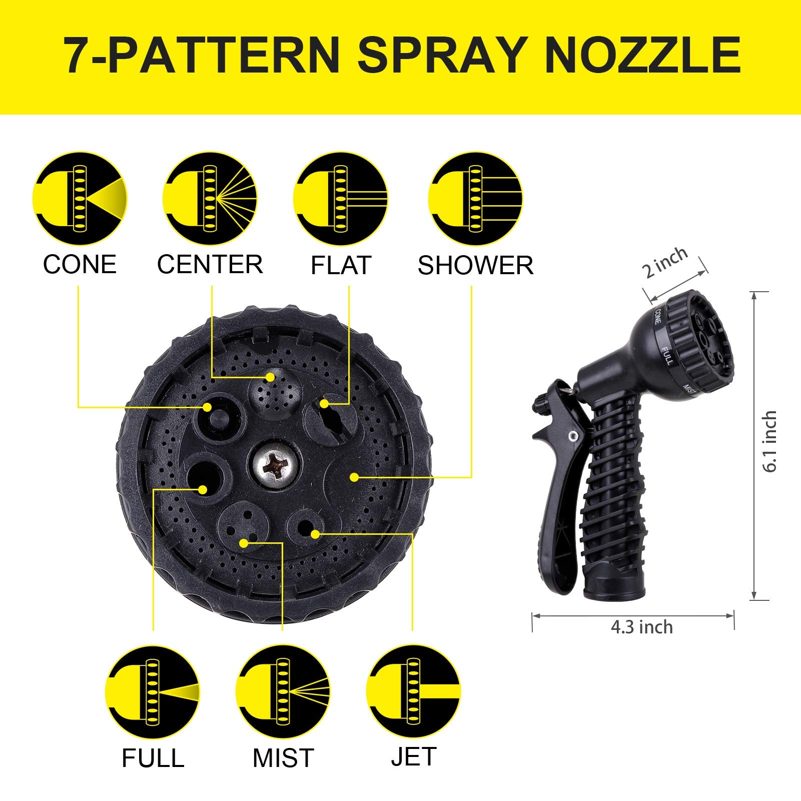FOXEASE kink-resistant construction keeps water flowing smoothly even when the hose bends.