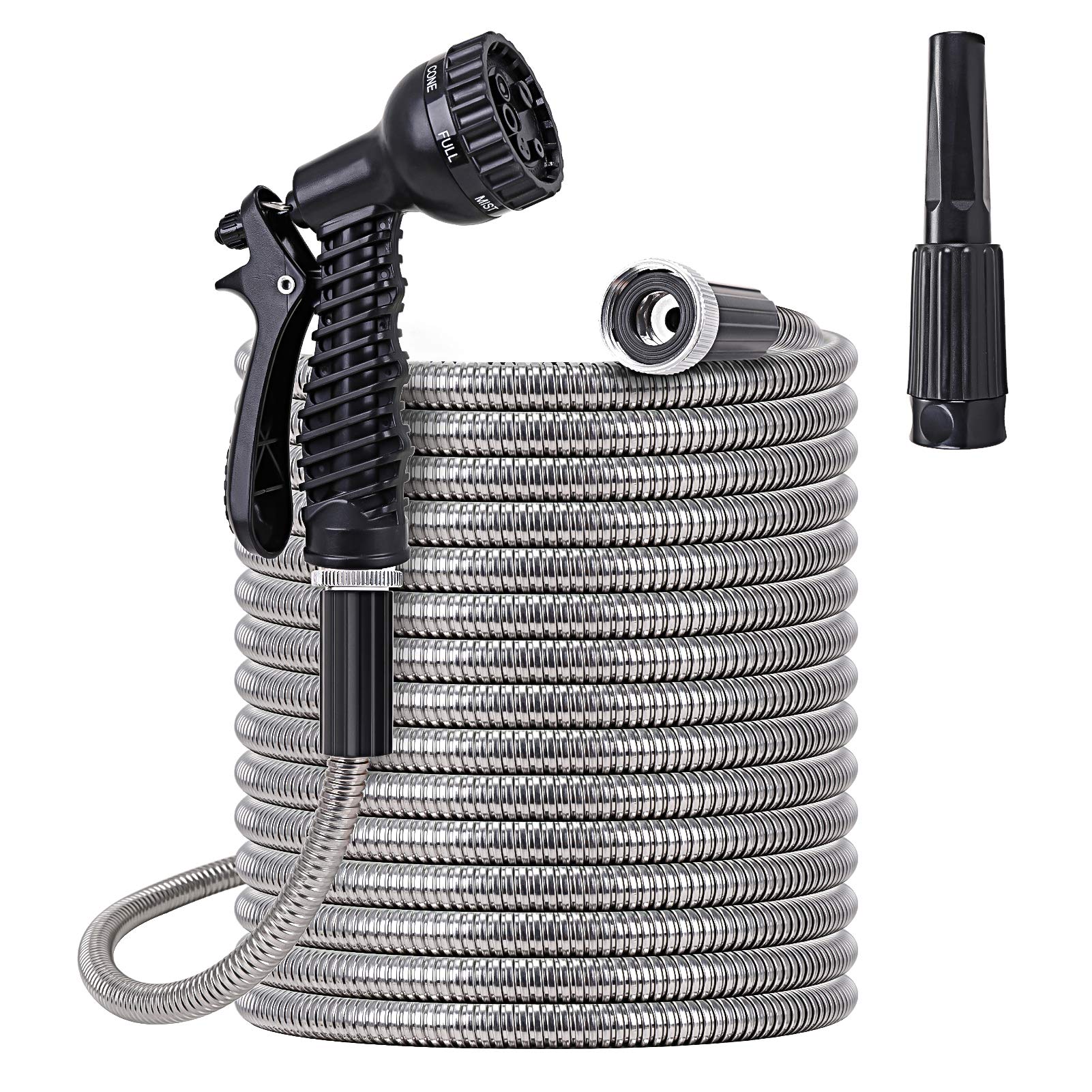 FOXEASE packaging highlights 25 ft length and dual nozzle options for quick shopping decisions.