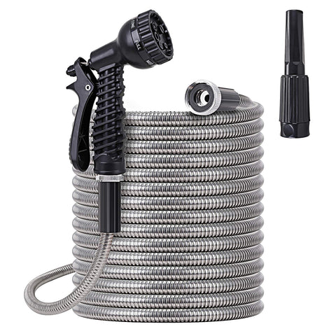 FOXEASE packaging highlights 25 ft length and dual nozzle options for quick shopping decisions.