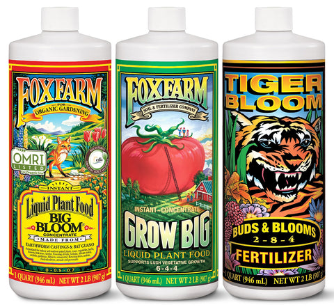 FoxFarm Big Bloom bottle supports flowering and bud development.