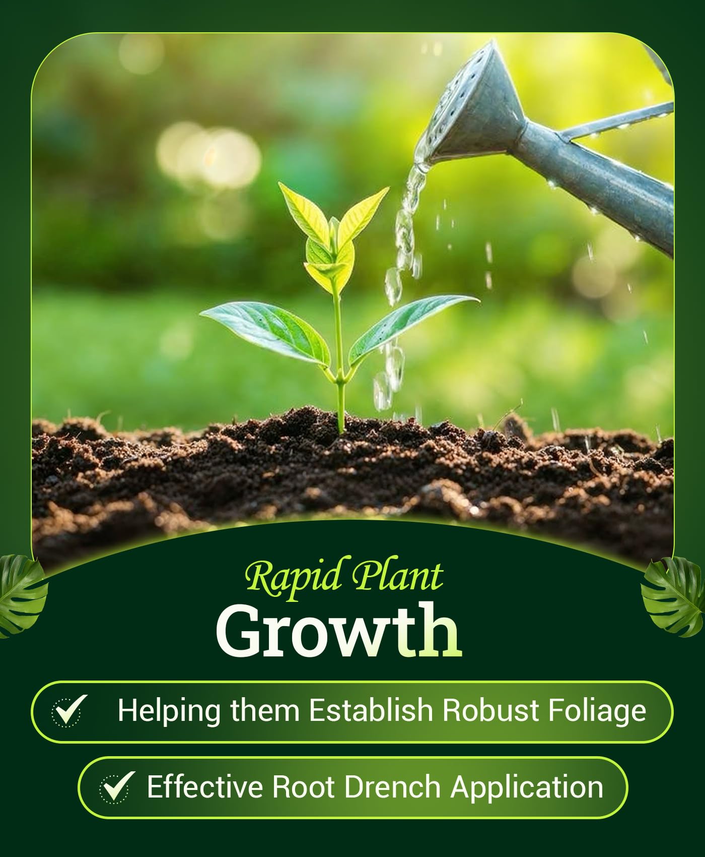 FoxFarm Bush Doctor Wholly Mackerel soil drench demonstrates thorough root feeding