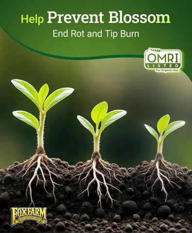 FoxFarm Cal-Mag logo and label indicating greenhouse-tested nutrients