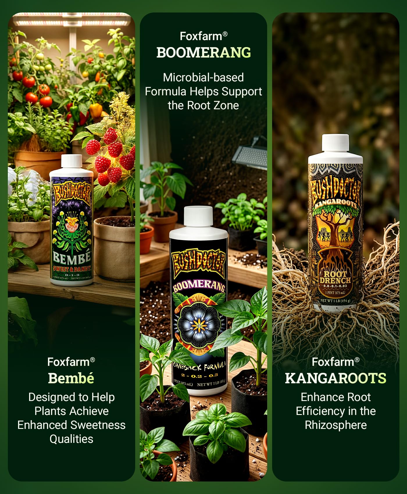 FoxFarm Cha Ching soluble supports fruit set.