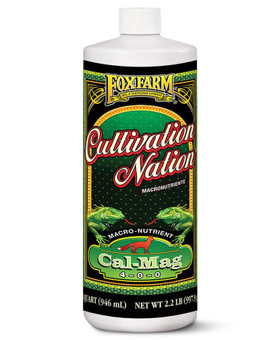 FoxFarm Cultivation Nation Cal-Mag bottle front showing calcium and magnesium content