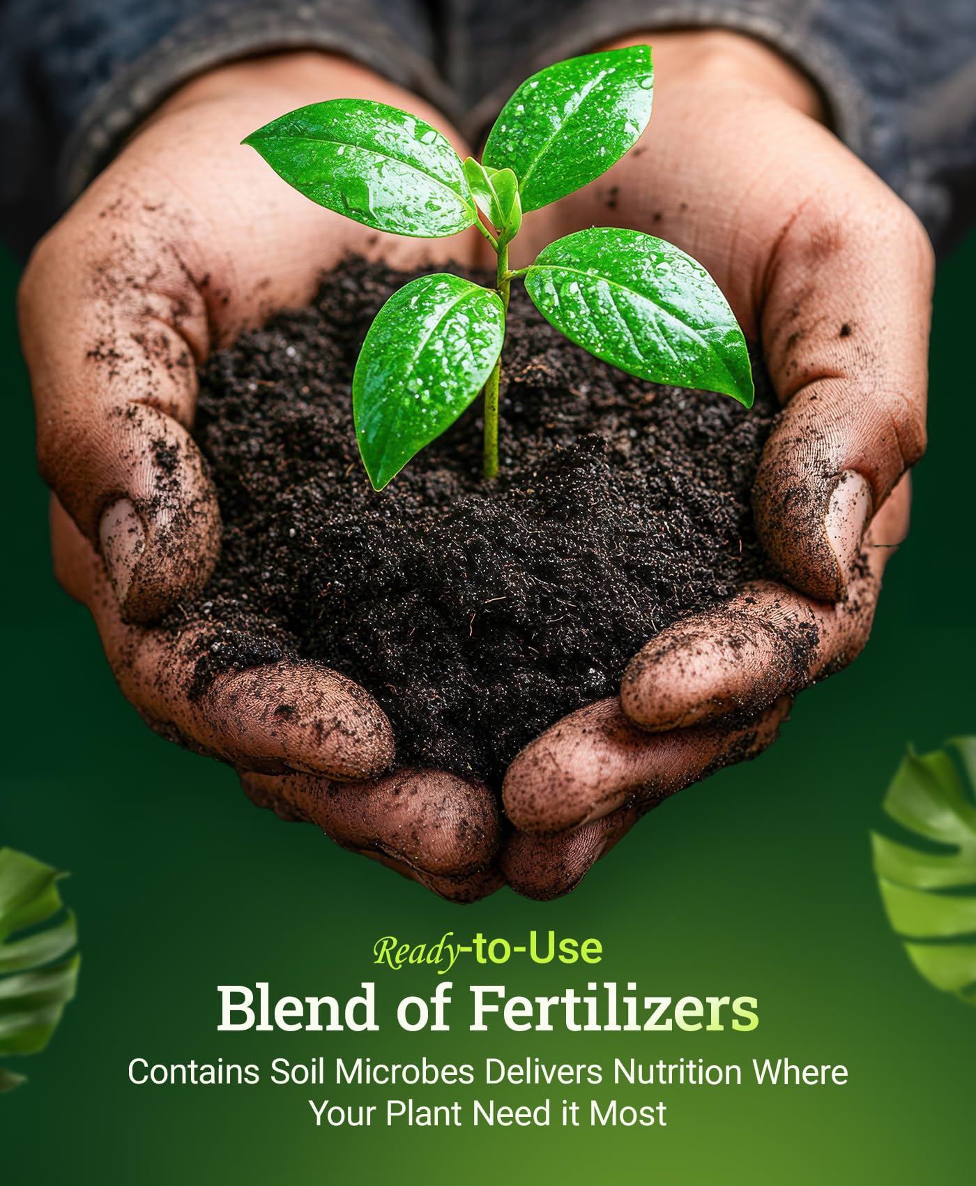 FoxFarm Happy Frog granular fertilizer being applied to garden soil
