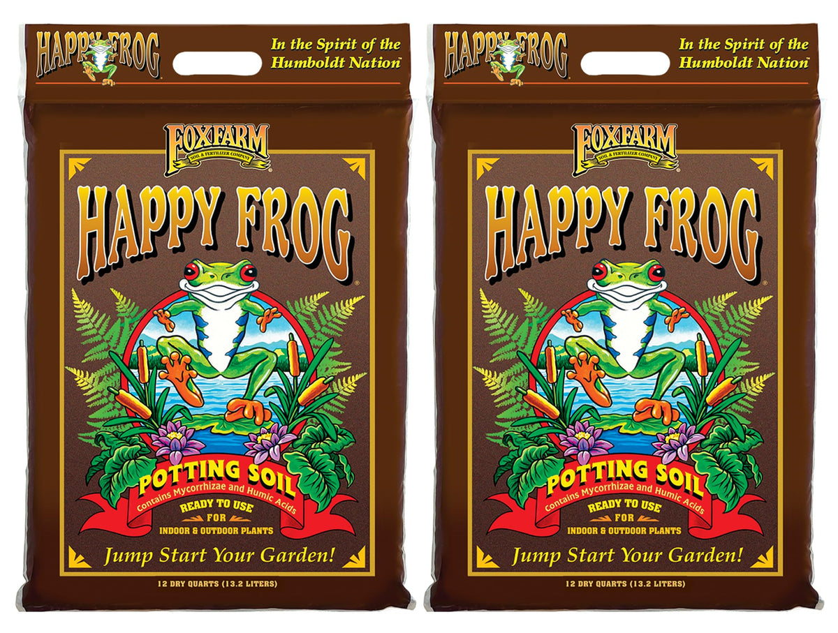FoxFarm Happy Frog potting soil ready to use supports thriving container plants.