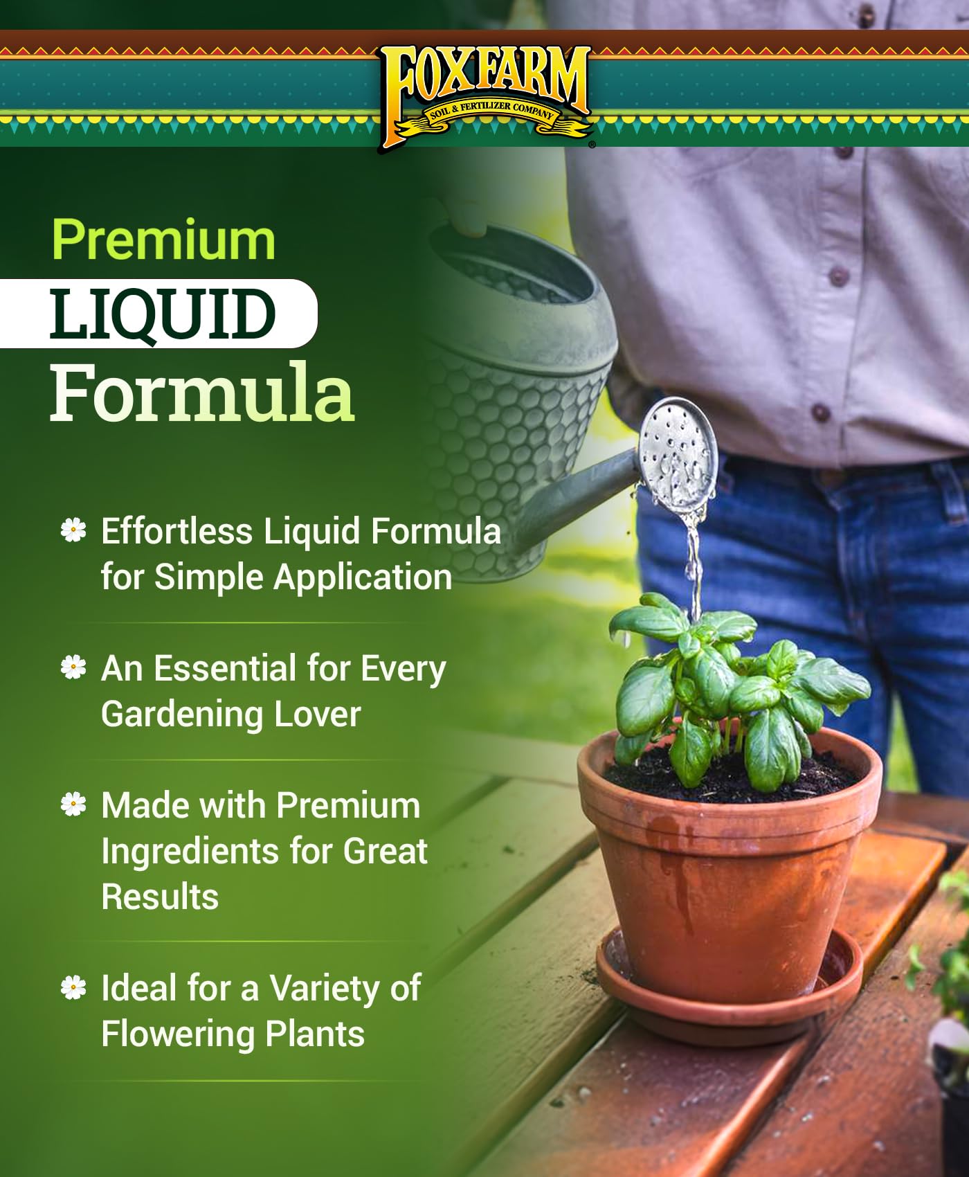 FoxFarm Hydro Liquid Trio Grow Big Hydroponic bottle supports versatile indoor plant growth
