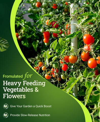 NPK 10-7-7 label on Marine Cuisine indicating balanced fertilizer formula.