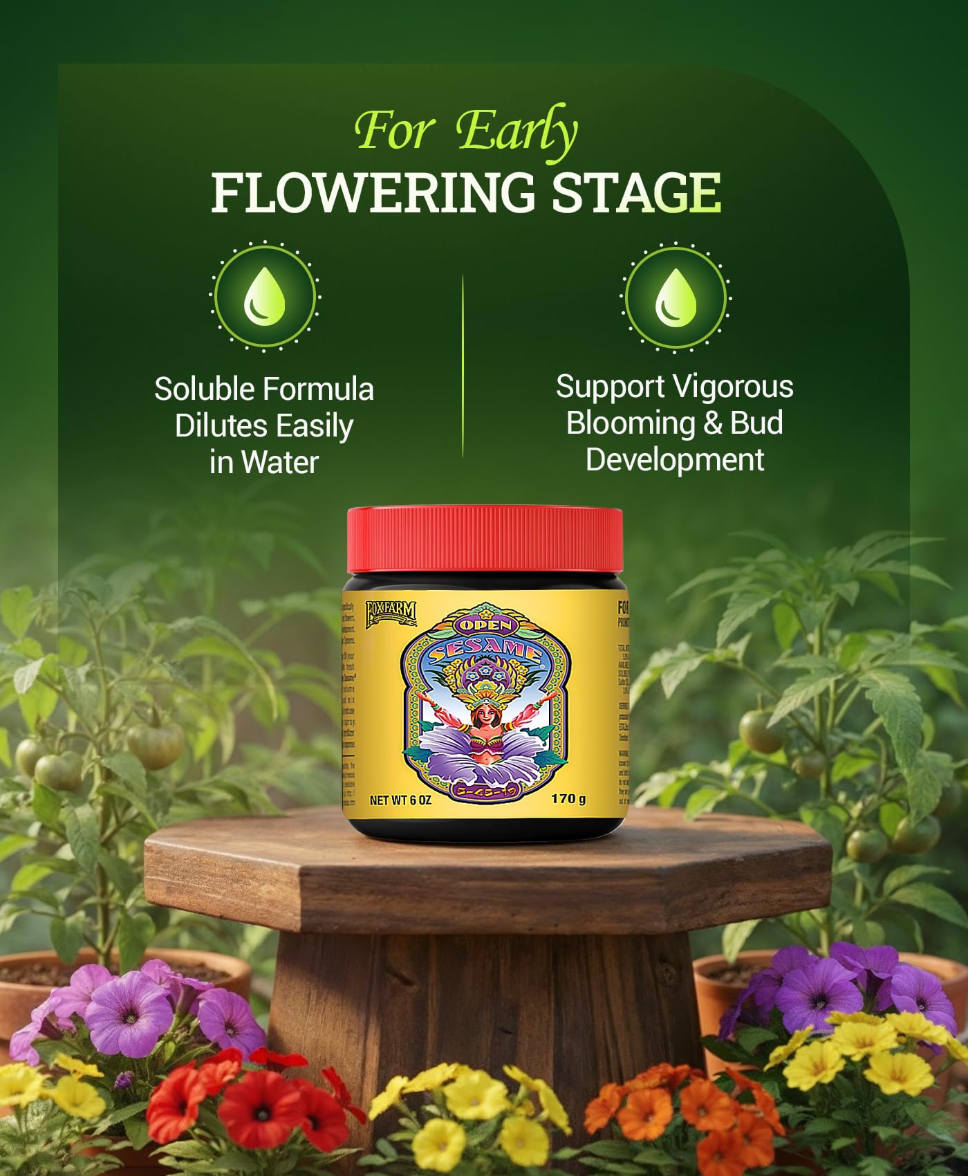 FoxFarm Beastie Bloomz promotes robust blossoms during mid to late flowering.