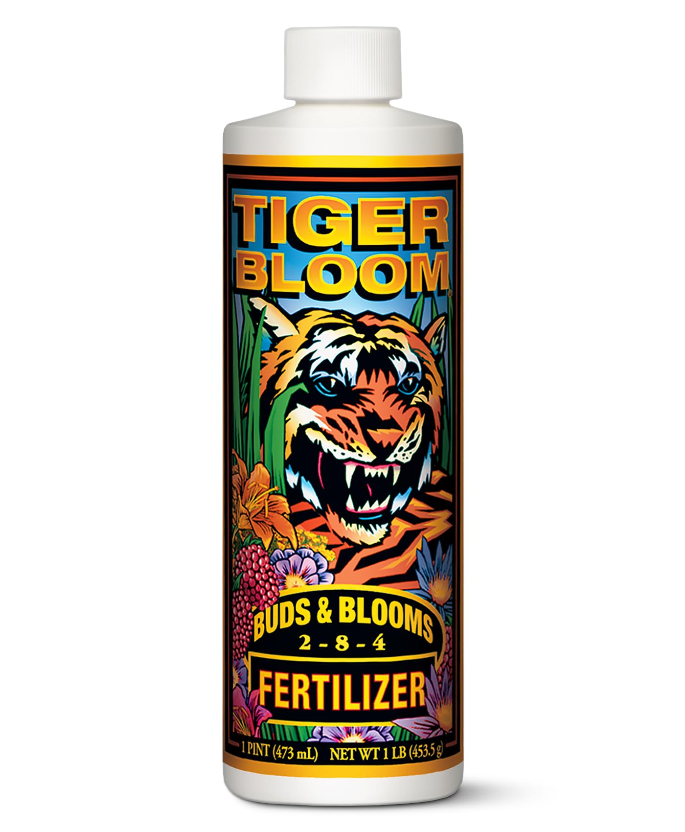 FoxFarm Tiger Bloom bottle pour enables easy, consistent feeding for flowering plants