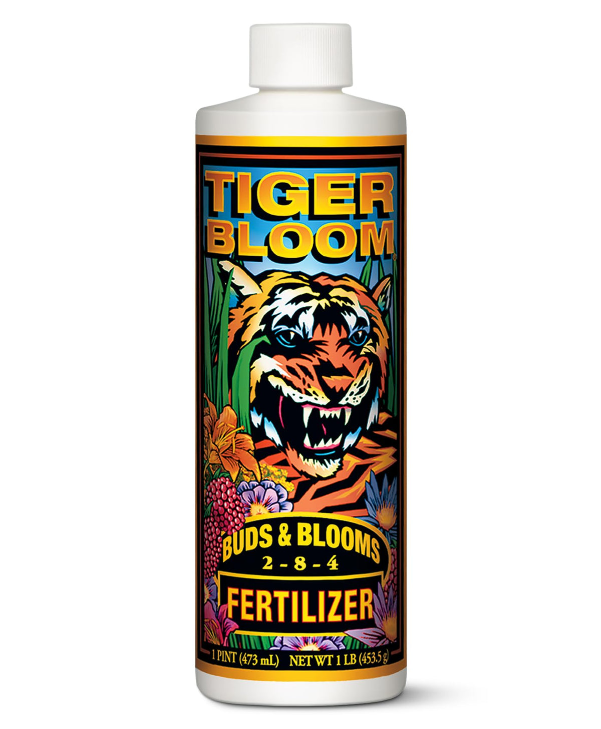FoxFarm Tiger Bloom bottle pour enables easy, consistent feeding for flowering plants