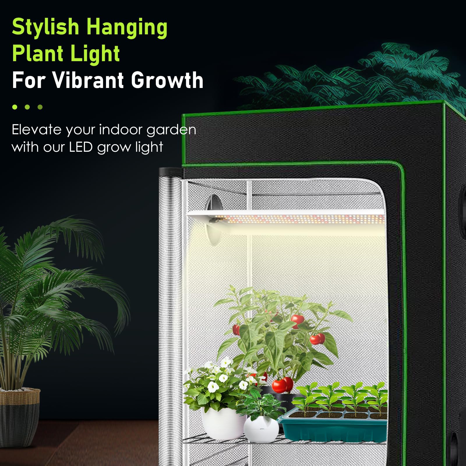 FOXGARDEN 120-degree beam angle for even light distribution