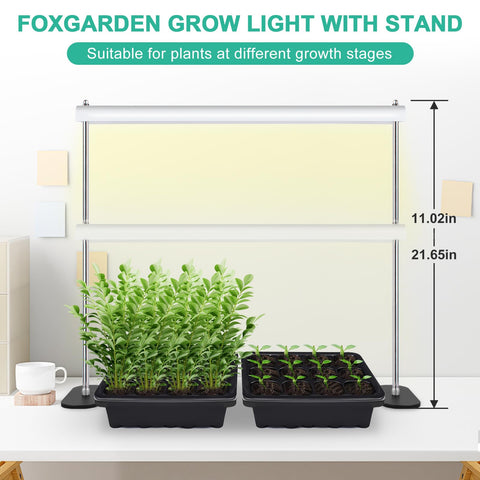 FOXGARDEN 108-LED full spectrum panel delivers balanced light for growth stages.