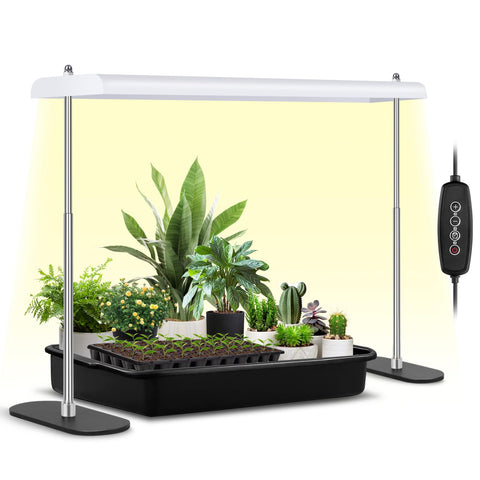 FOXGARDEN Grow Light Stand front view shows compact, stable indoor gardening setup.