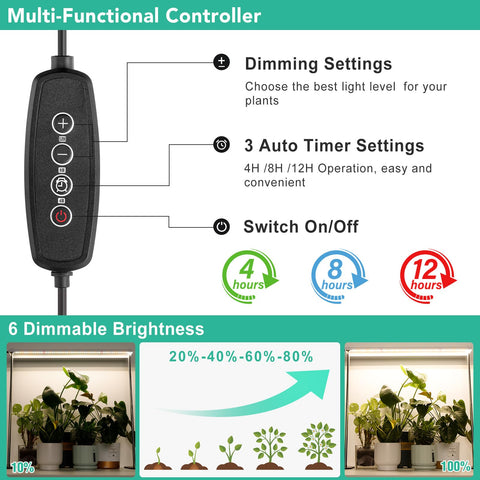 FOXGARDEN Grow Light Stand height adjustment demonstrates adaptable reach for tall seedlings.