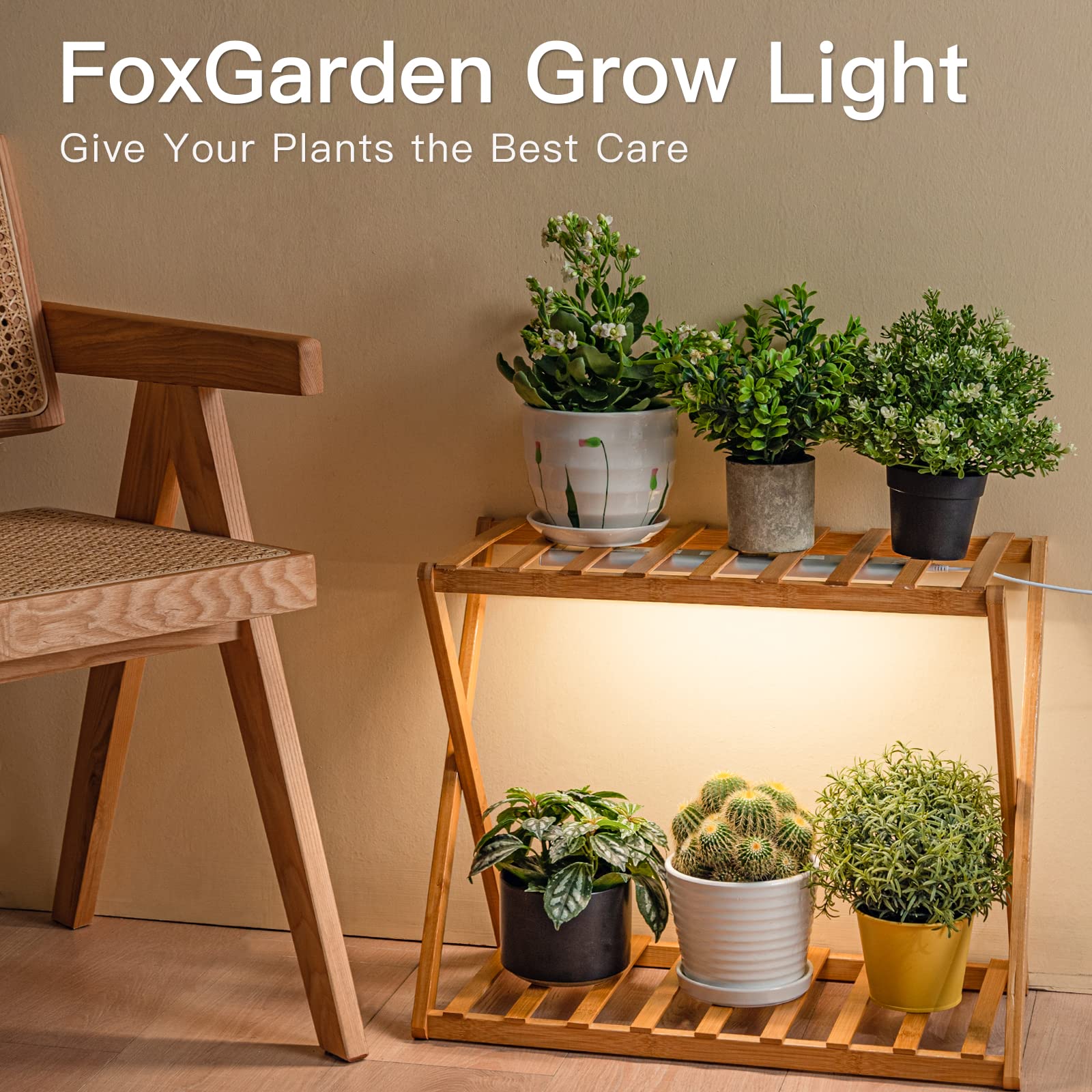 FOXGARDEN 192 LEDs closeup shows bright spectrum for all growth stages.