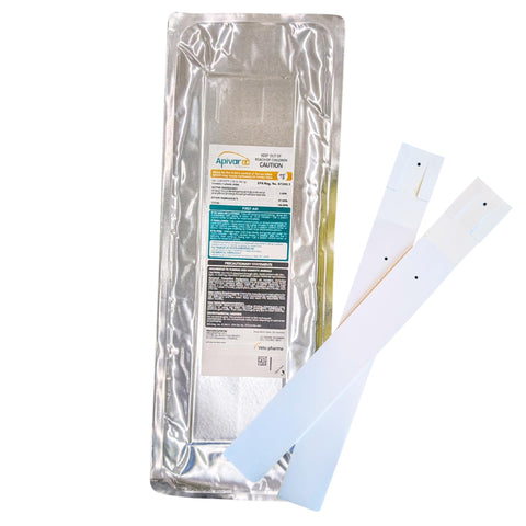 Foxhound Bee Company Apivar 2.0 strips in a Langstroth hive for quick mite contact