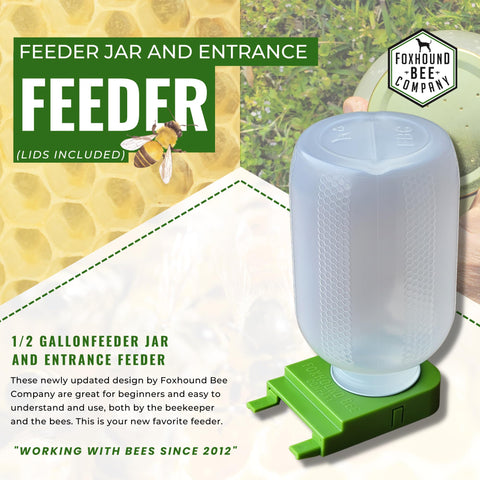 Foxhound entrance feeder with jar showing easy refills