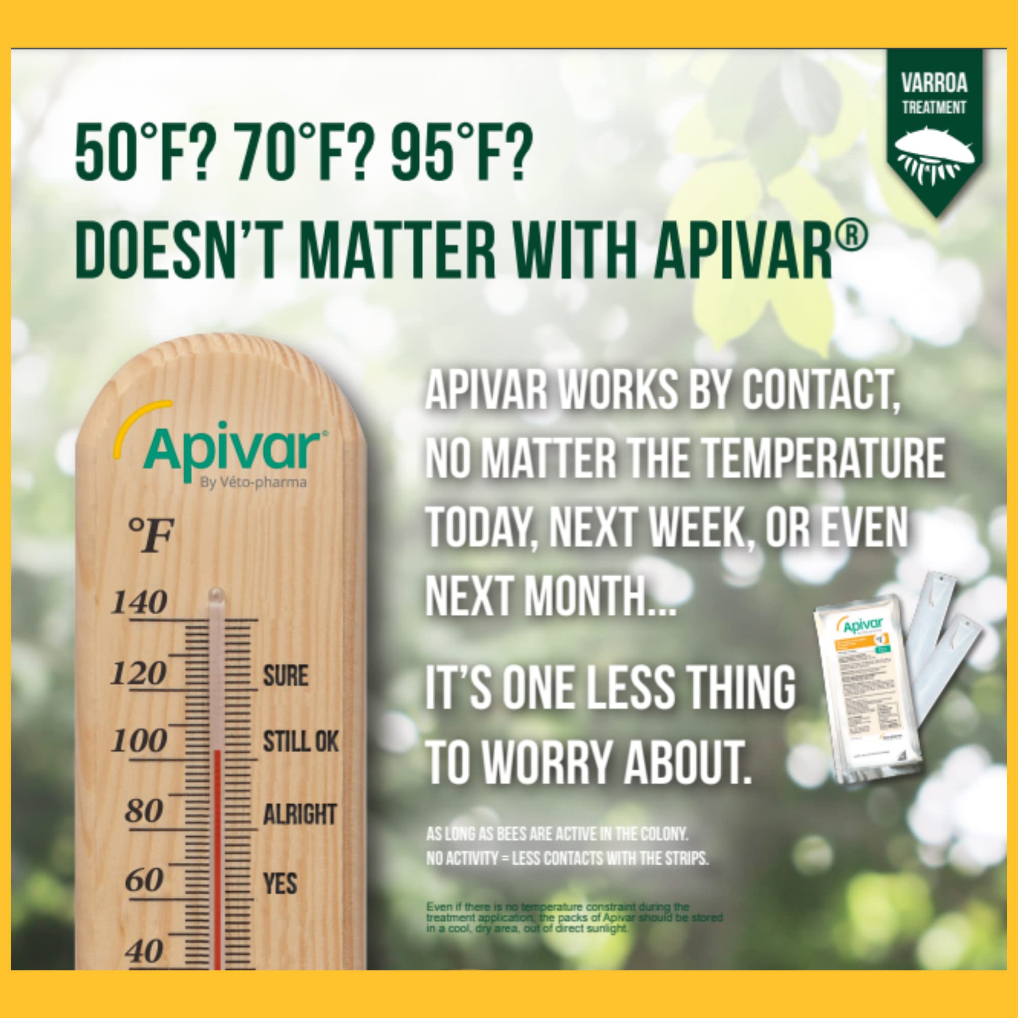 Foxhound Bee Company Apivar strip demonstrates slow release technology