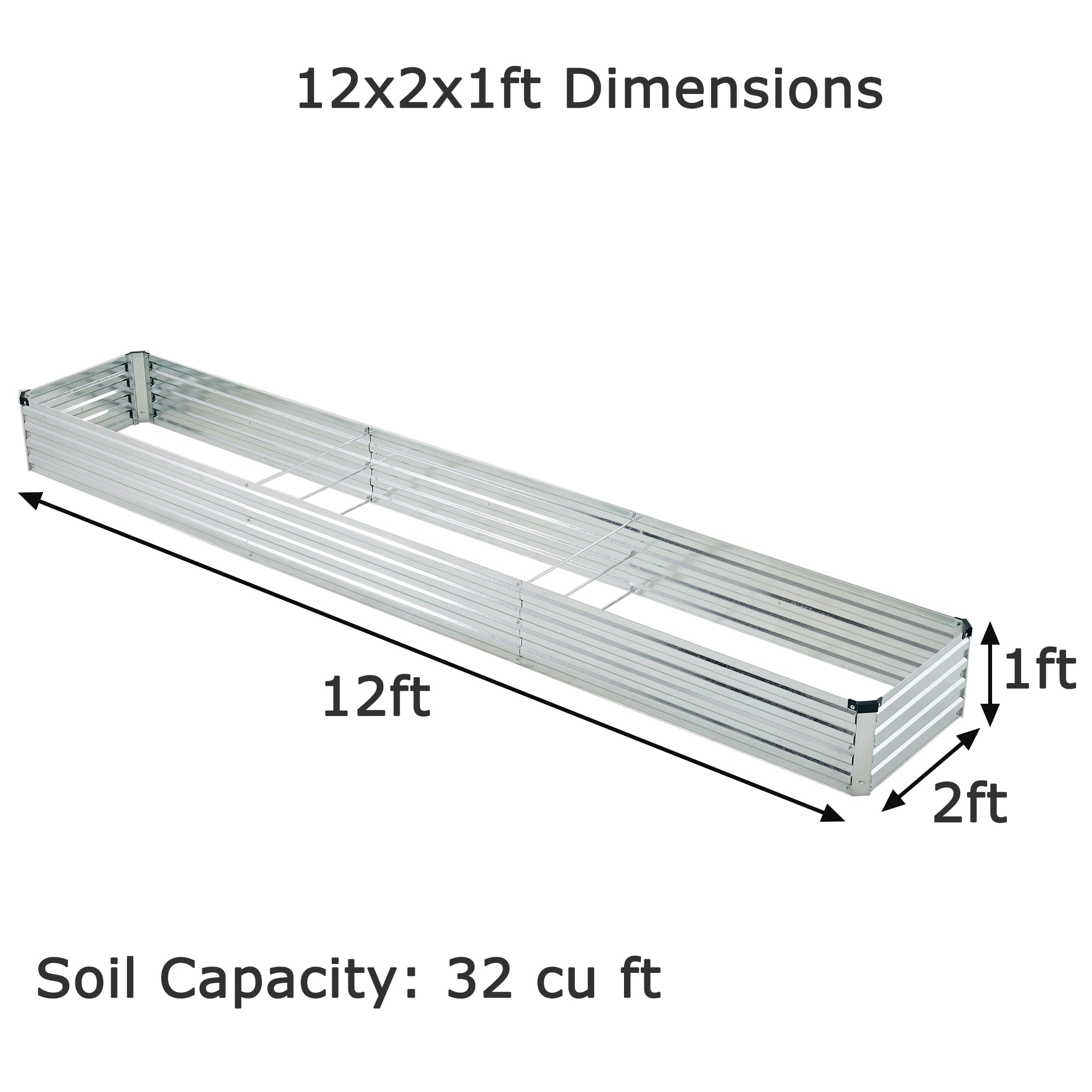 Foxlang 2-pack galvanized beds ready for easy backyard planting.