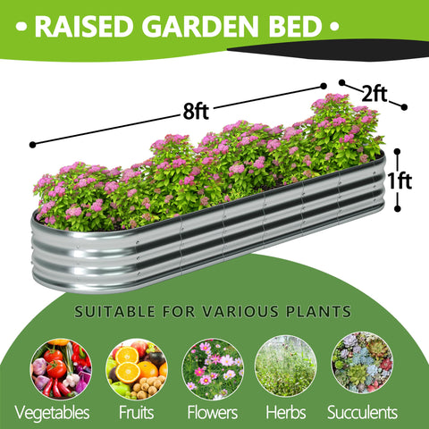 Foxlang galvanized oval bed side view showing durable rust-resistance.