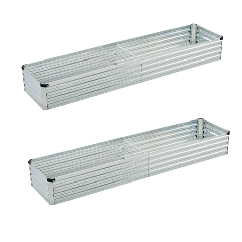 Foxlang galvanized raised garden bed, side view, deep planting depth for vegetables.