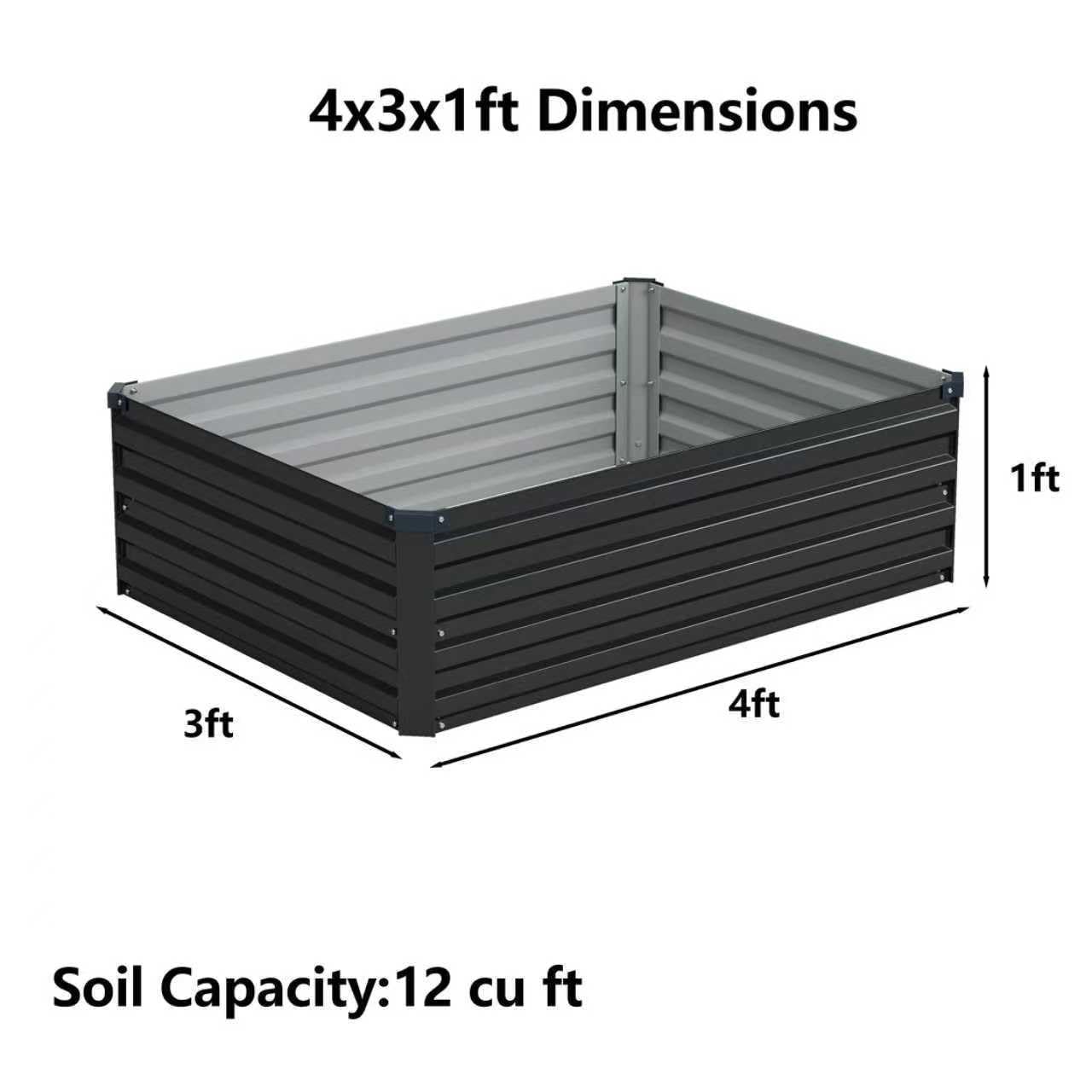 Foxlang outdoor planter box metal patio kit shown on a sunny patio