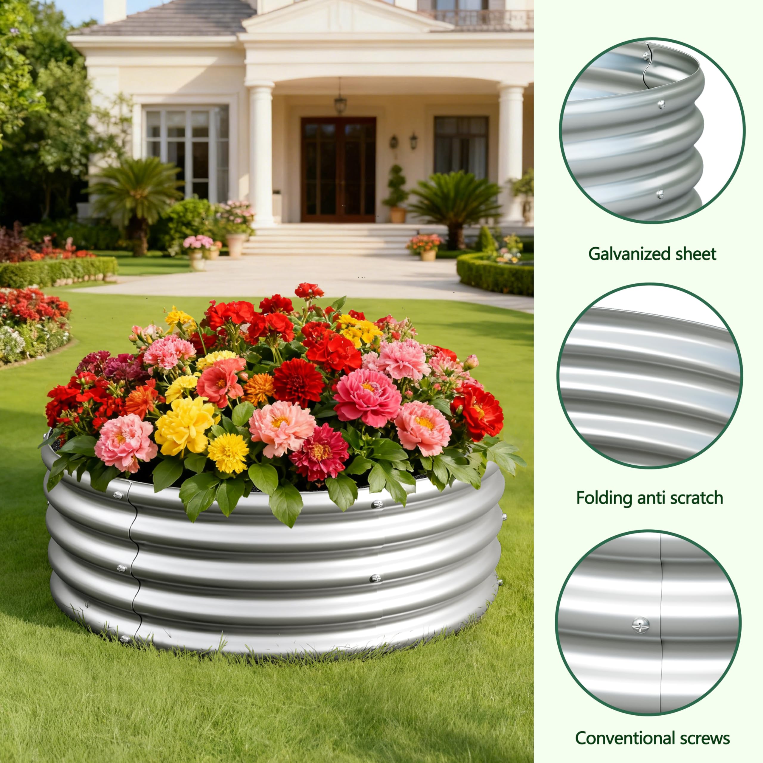 Foxlang outdoor planter box shown on patio for versatile placement.