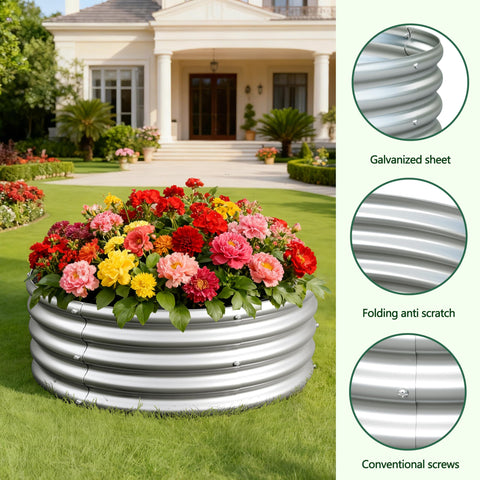 Foxlang outdoor planter box shown on patio for versatile placement.