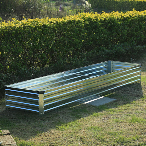 Foxlang two-pack galvanized beds shown in garden setup for expanded planting space.