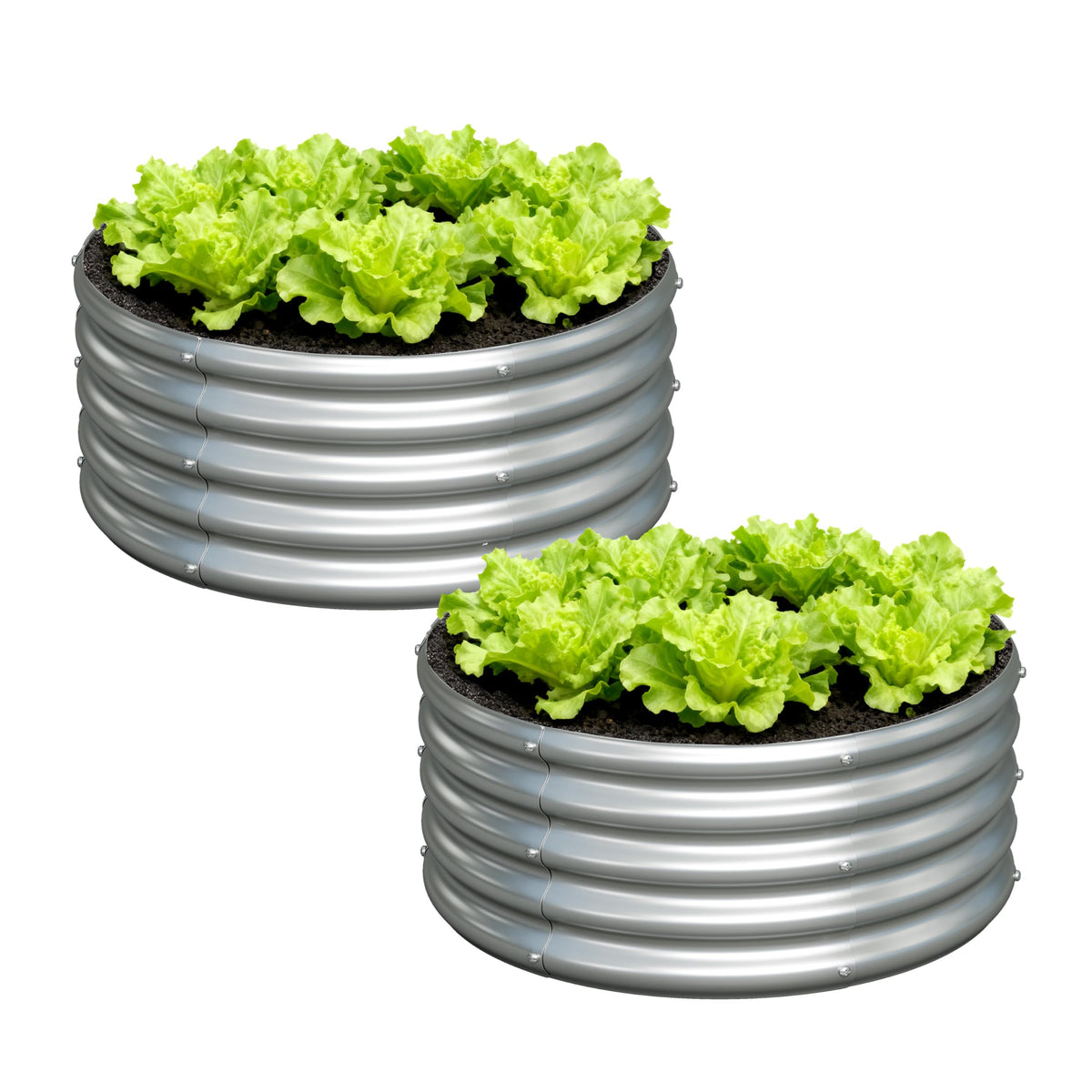 Foxlang round raised garden bed assembly for quick setup and ready-to-grow veggies.